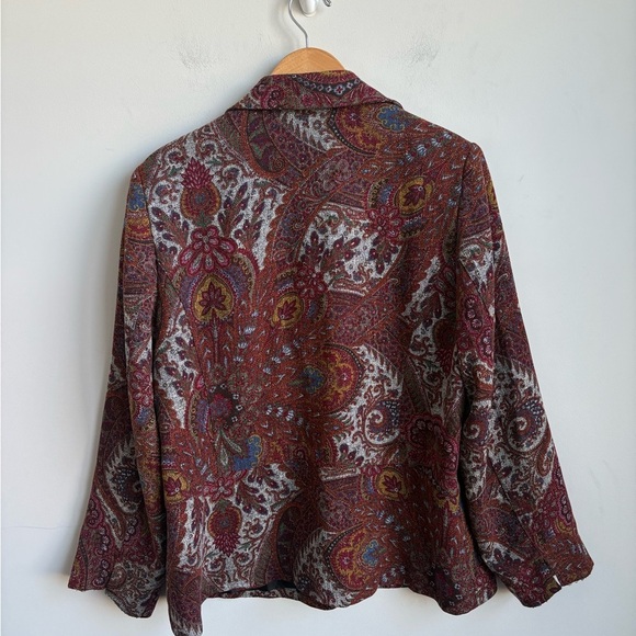 Coldwater Creek Paisley Tapestry Jacket Blazer Size 1X - Picture 5 of 7
